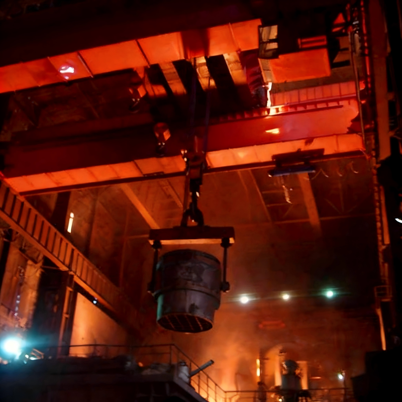 Intelligent Steel Crane China Manufactured Double Girder Bridge Crane Specialized for the Metallurgical Industry