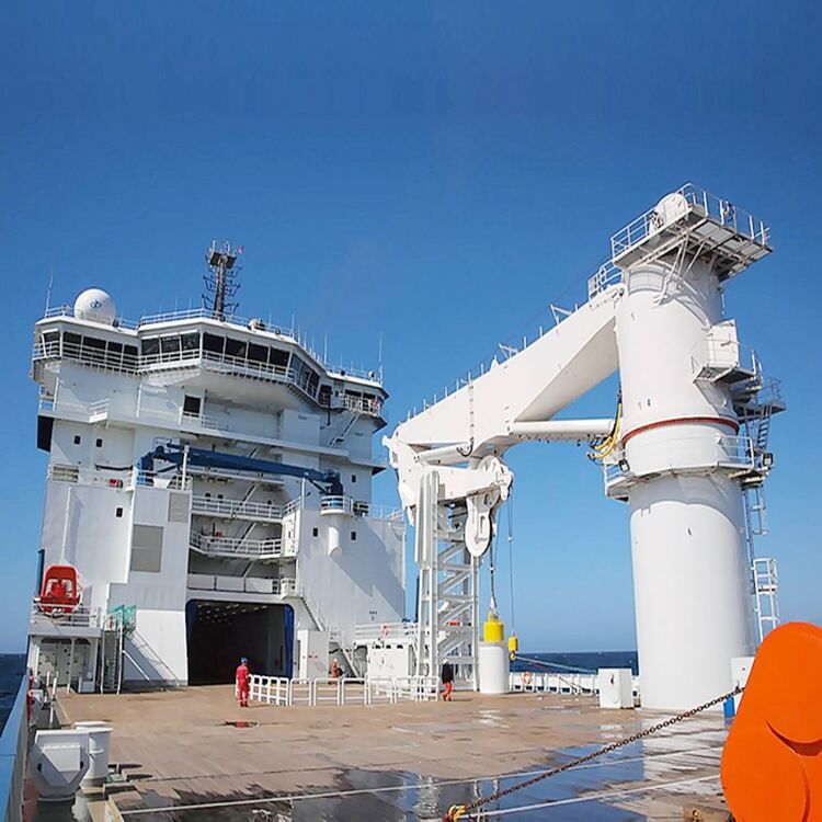 Deck Crane Knuckle Boom Crane Marine Yacht Cargo Ship Hydraulic Knuckle Folding Boom Boat Deck Crane