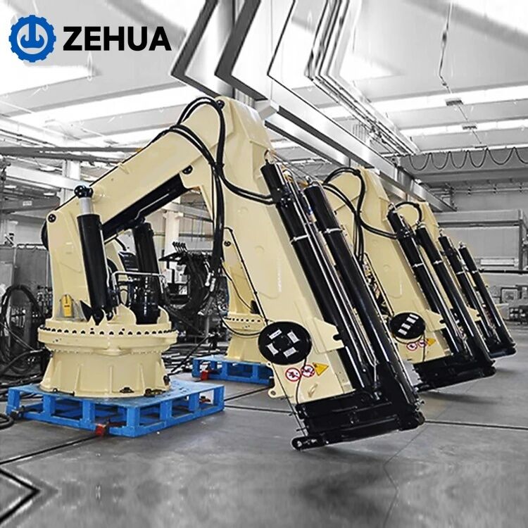 Zehua Factory 5-30 Ton Hydraulic Marine Deck Crane | Knuckle Boom Boat Ship Vessel Cargo Crane 30m Lifting Height