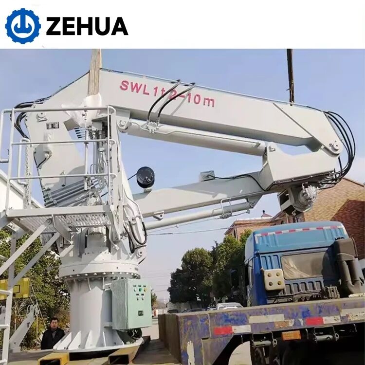 Zehua Factory 5-30 Ton Hydraulic Marine Deck Crane | Knuckle Boom Boat Ship Vessel Cargo Crane 30m Lifting Height
