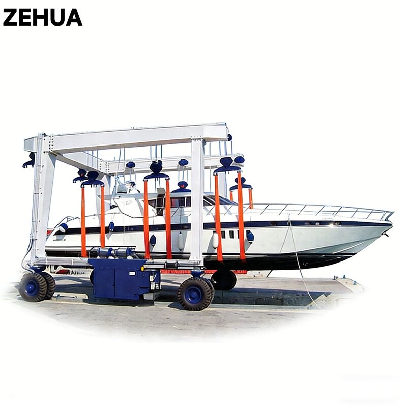 Zehua Crane Shipyard Build 1000t Marine Yacht Crane Boat Lifting Crane 200ton 300ton 400ton Heavy Duty Remote Control