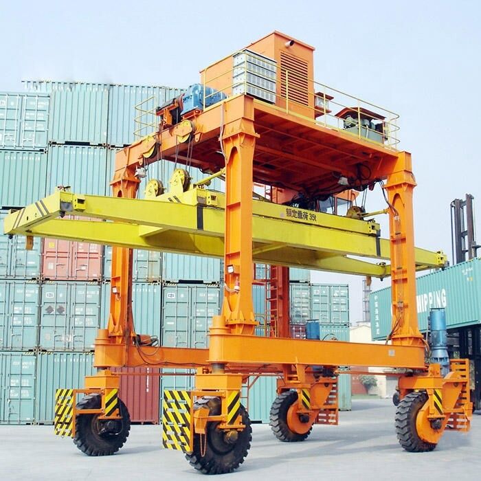 Zehua Ce Hydraulic Driven Multi-Functional Straddle Carrier Lifting 20ft 40ft Container Straddle Carrier Crane