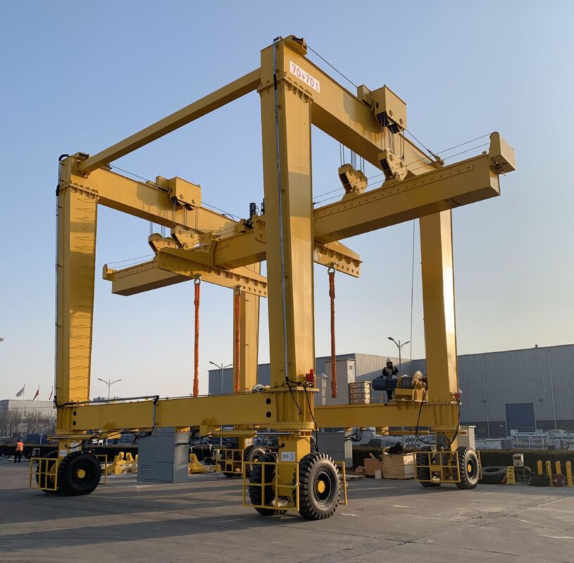 Zehua 50 60 80 Ton 100 120 200 Ton Hydraulic Rubber Tire Gantry Crane Price Diesel Engine Rubber Tyred Gantry Crane With Trolley