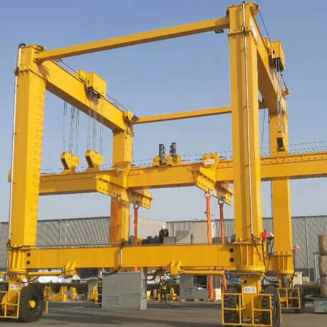 Zehua 50 60 80 Ton 100 120 200 Ton Hydraulic Rubber Tire Gantry Crane Price Diesel Engine Rubber Tyred Gantry Crane With Trolley
