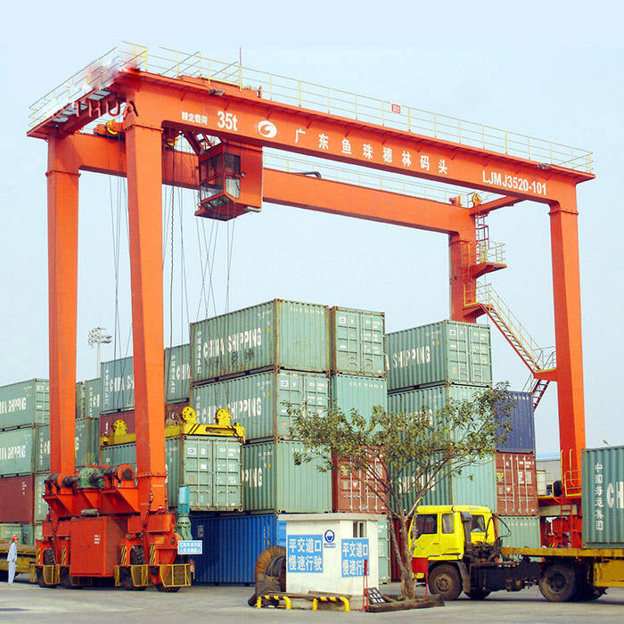 5 Ton Gantry Crane  Zehua RTG Rubber Wheel Hoist Lifting Crane 6000mm Mobile Gantry Crane