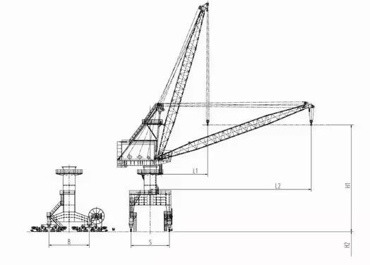 Portal Crane Sea Port Portal Ship Crane Fourlink Harbour Crane SingleboomFourboom Harbour Port Crane Portal Crane