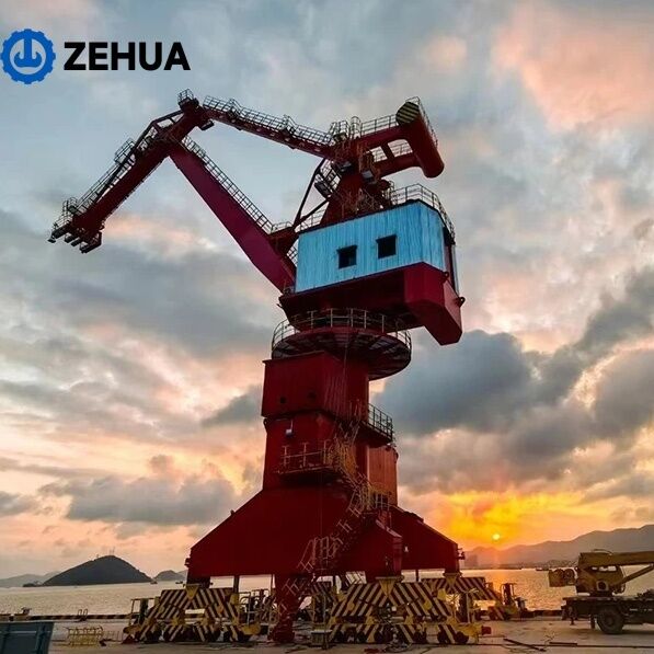 Heavy Duty Port Portal Slewing Crane 10tons 15tons 20tons 360 270 Rotation Grab Bucket Portal Crane Container Handling