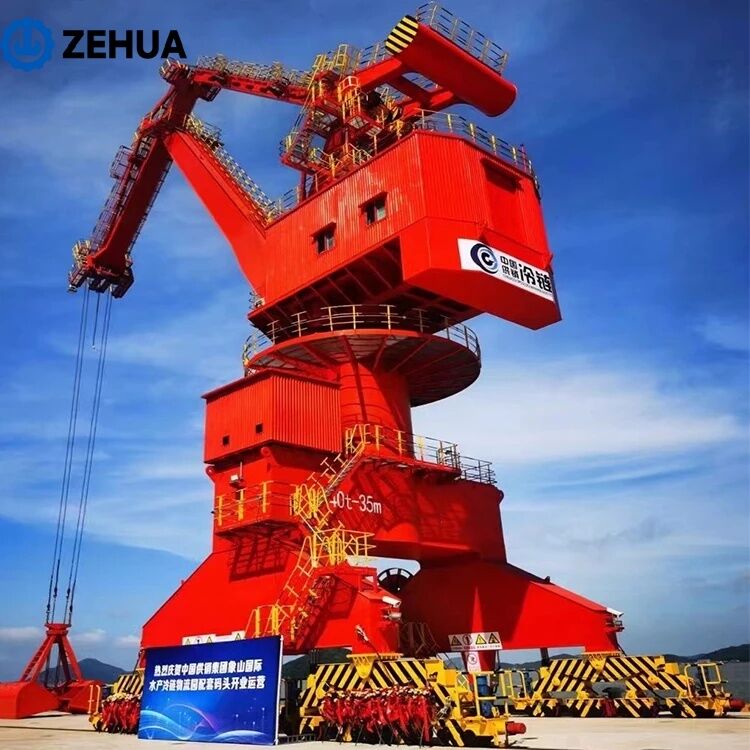 Heavy Duty Port Portal Slewing Crane 10tons 15tons 20tons 360 270 Rotation Grab Bucket Portal Crane Container Handling