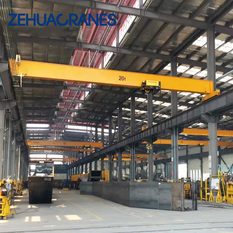 European Single Girder Overhead Crane 1-20 Ton Electric Bridge Crane with Hoist for Workshop Warehouse