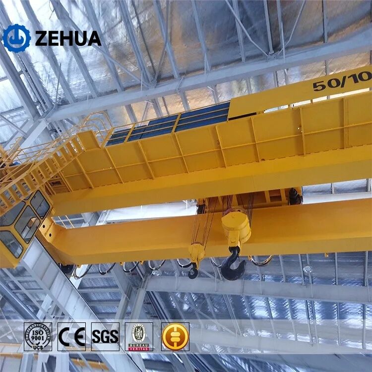 New Design European Double Girder Overhead Crane 10-30 Ton PLC-controlled Gear-driven Motor Engine Powered High Efficiency