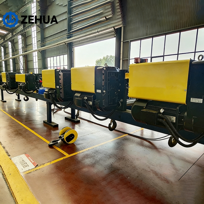 Zehua 5/10 Ton European Standard Electric Wire Rope Hoist ISO CE Certified 380V 15m/min Lifting Speed for Material Handling