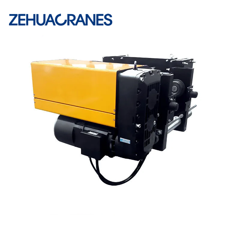 Zehua Crane China Supplier European Model Double Lifting Speed Hoist Electric Wire Rope Mobile Hoist 1ton 12m