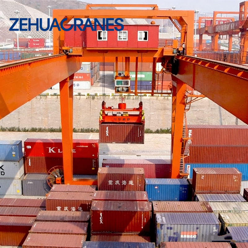 Customizable Heavy Duty Rail Mounted Container Gantry Crane for Port Terminal Freight Yard Lifting Equipment Zehua Factory
