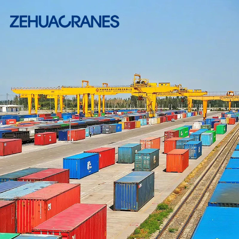 Factory Direct RMG Rail Mounted Gantry Crane with CE ISO for Automated Port Container Handling