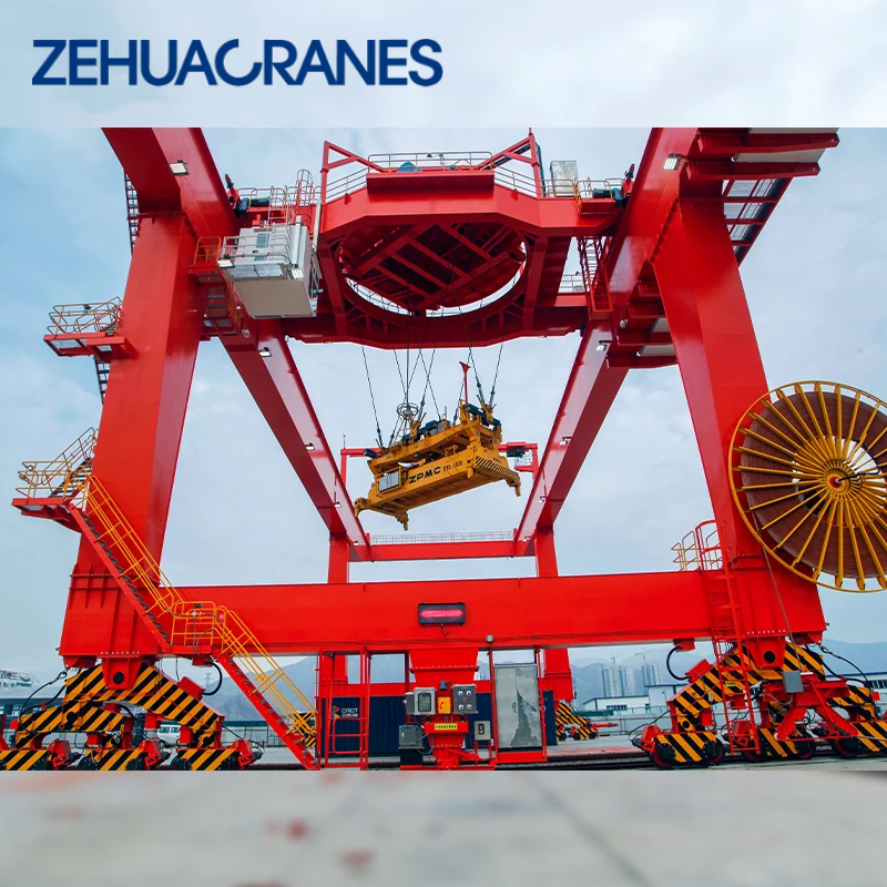 ZEHUA Crane Heavy Duty Port Usage 30Ton 50Ton 100Ton Rail Mounted Gantry Crane for Container Lifting